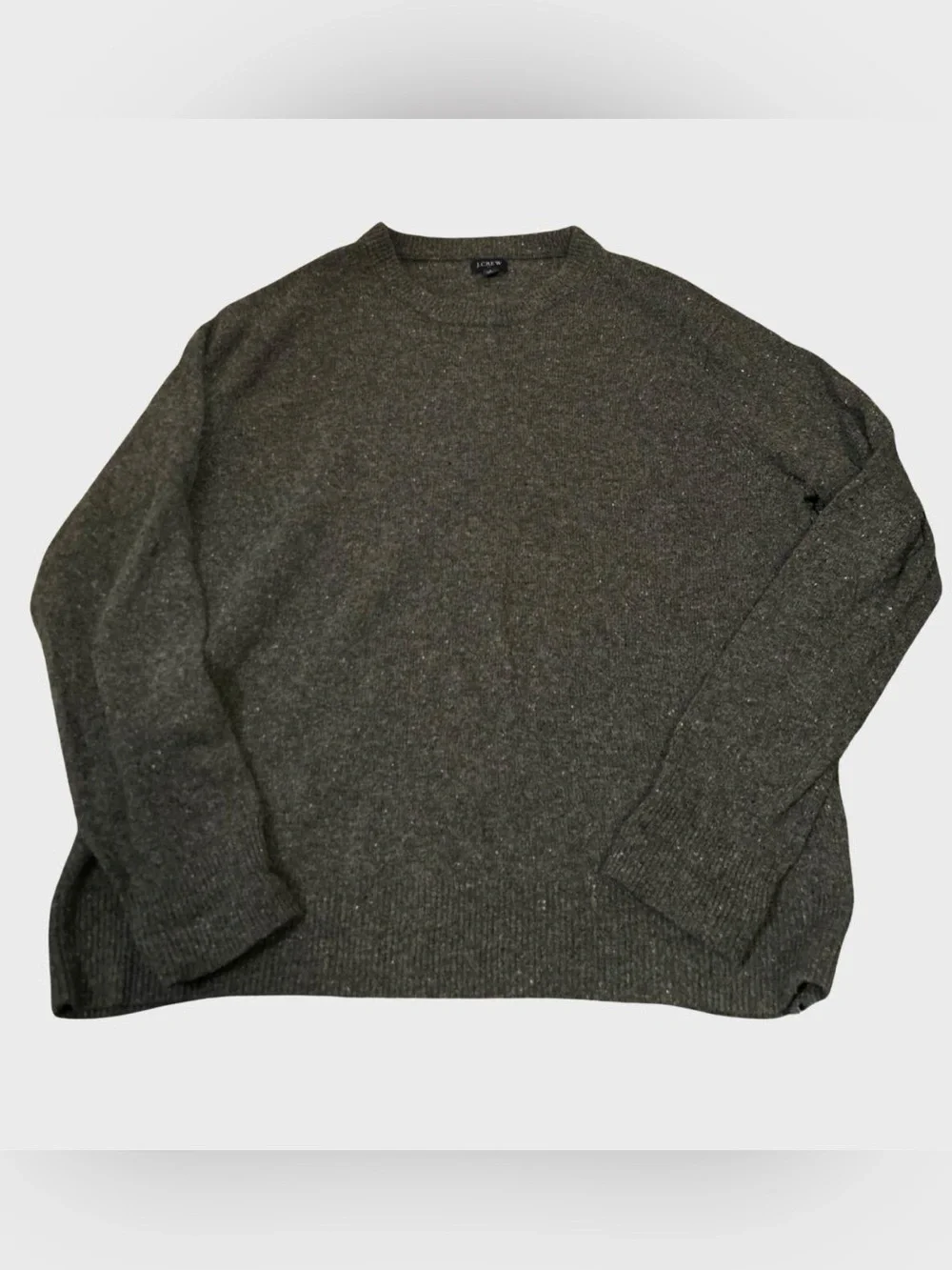 Grey J.Crew Merino Wool-Blend Sweater - Size Large